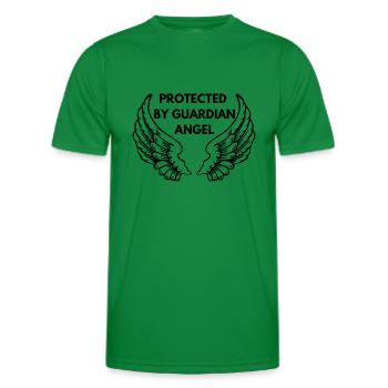 Protected by Guardian Angel - Men's Functional T-Shirt - kelly green - Front - AI Model Male 178 dark (178cm)