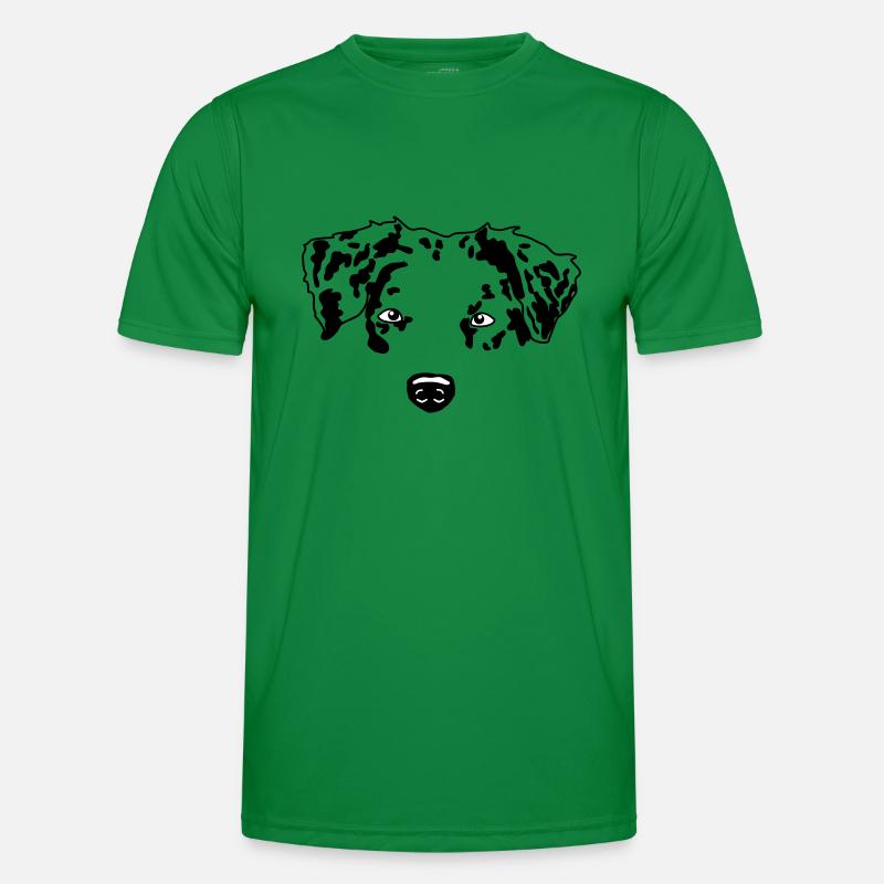 minimal Australian Shepherd Aussie dog - Männer Funktions-T-Shirt - Kelly Green