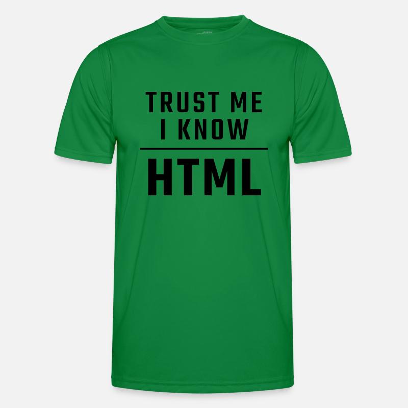 Trust me I know HTML - Men's Functional T-Shirt - kelly green
