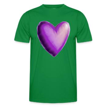 Idée cadeau violet violet coeur - T-shirt sport Homme - vert - Devant - AI Model Male 178 dark (178cm)