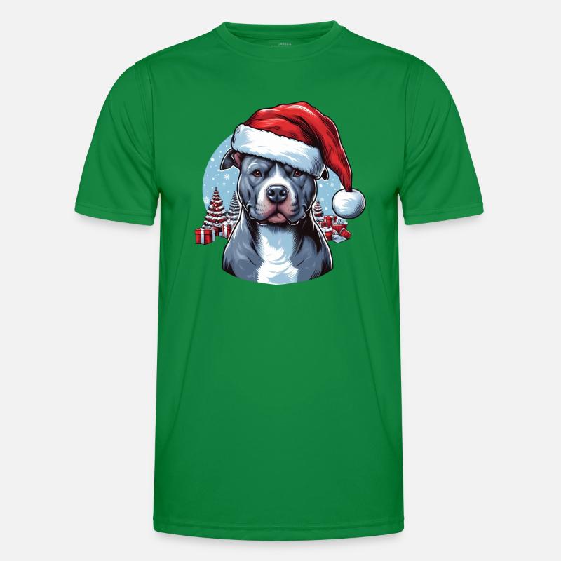 Pitbull Weihnachtsgeschenke Männer Funktions-T-Shirt