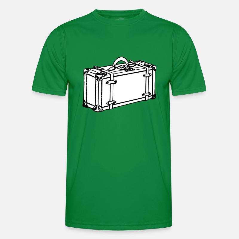 backpack suitcase backpack bag briefcase121 - Men's Functional T-Shirt - kelly green