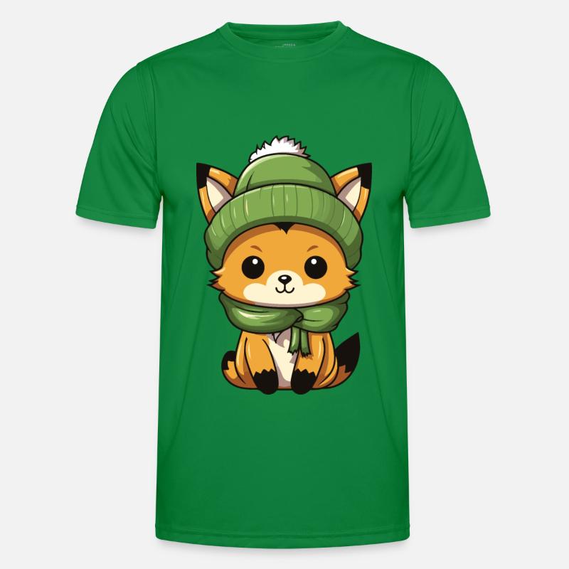 Fuchs Winter Männer Funktions-T-Shirt