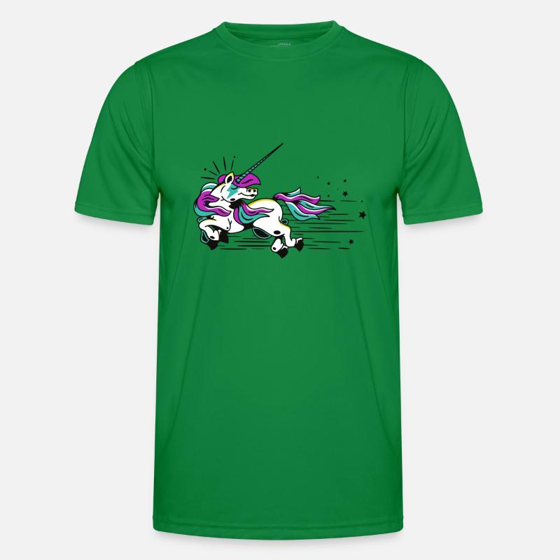 Fliegendes Einhorn - Männer Funktions-T-Shirt - Kelly Green