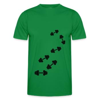 Dumbbell weights icon - Men's Functional T-Shirt - kelly green - Front - AI Model Male 178 dark (178cm)