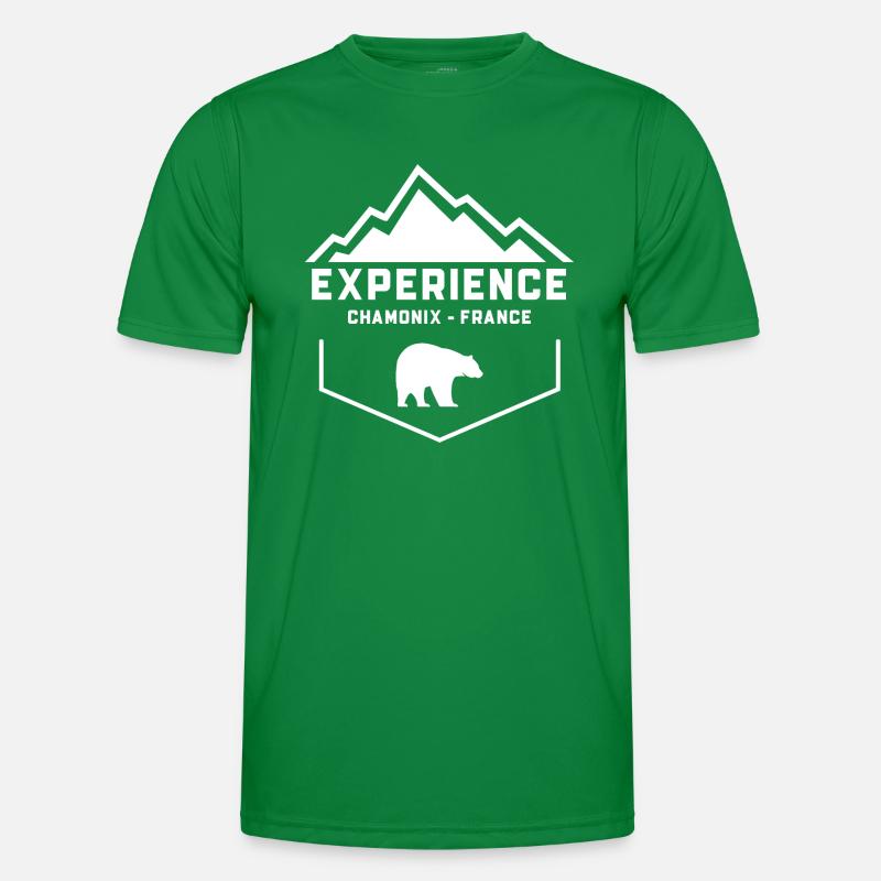 Bear Chamonix White - Men's Functional T-Shirt - kelly green