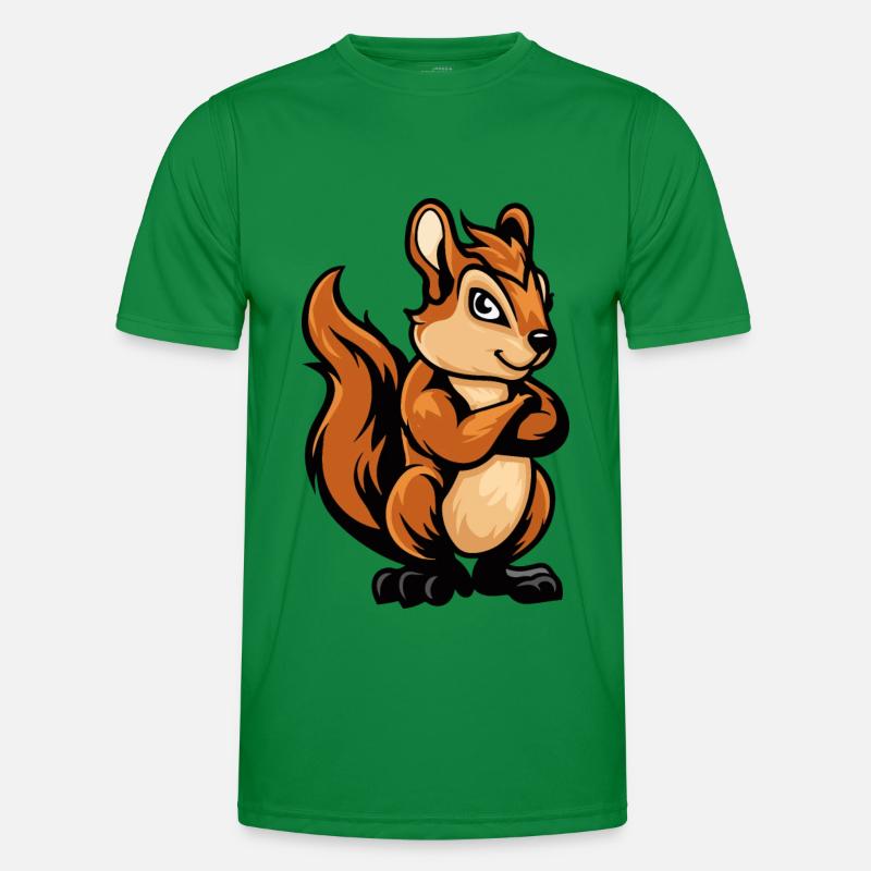 Eichhörnchen Comic - Männer Funktions-T-Shirt - Kelly Green