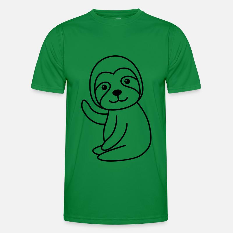 Faultier Comic Tier Männer Funktions-T-Shirt