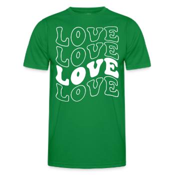 Love Liebe Schrift - Männer Funktions-T-Shirt - Kelly Green - Vorne - AI Model Male 178 dark (178cm)