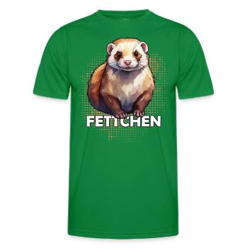 Fat ferret animals fat fat eaten - Men's Functional T-Shirt - kelly green - Front - AI Model Male 178 dark (178cm)