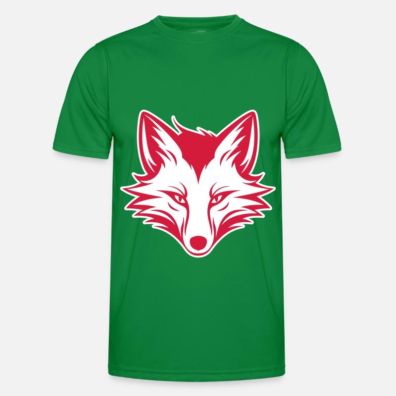 Fuchs Kopf - Männer Funktions-T-Shirt - Kelly Green