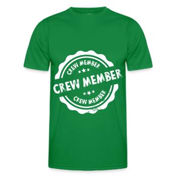 Crew Stamp - Men's Functional T-Shirt - kelly green - Front - AI Model Male 178 dark (178cm)