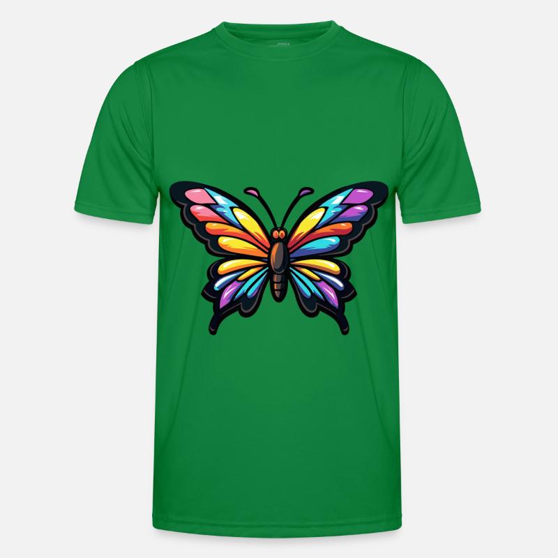 Butterfly Comic - Men's Functional T-Shirt - kelly green