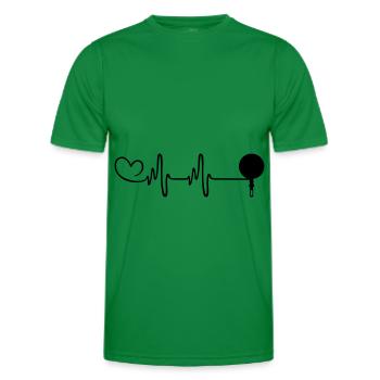 Pfanne Küche Herzschlag - Männer Funktions-T-Shirt - Kelly Green - Vorne - AI Model Male 178 dark (178cm)