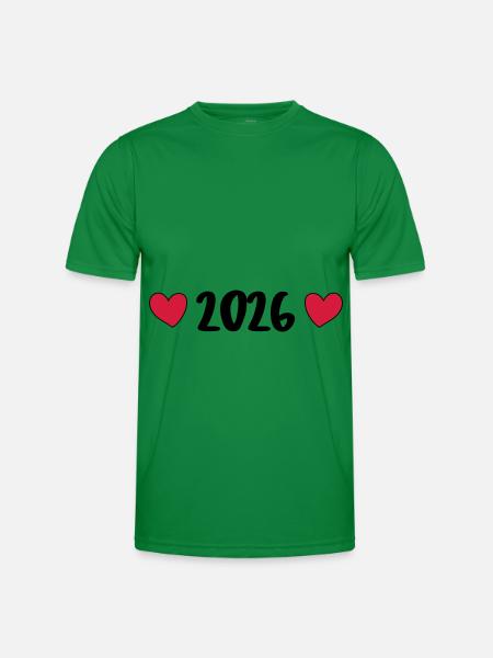 2026 Heart - Men's Functional T-Shirt - kelly green