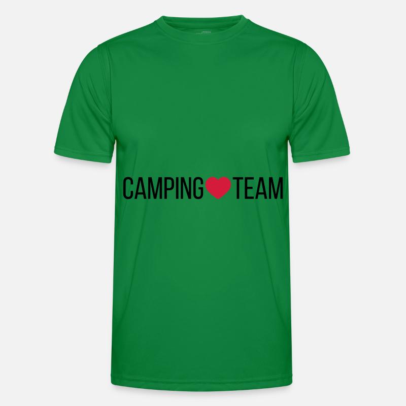 Camping Team Herz - Männer Funktions-T-Shirt - Kelly Green