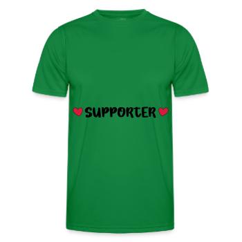 Supporter Herz - Männer Funktions-T-Shirt - Kelly Green - Vorne - AI Model Male 178 dark (178cm)