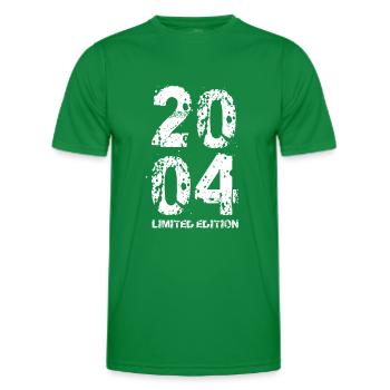 Anniversaire 2004 Numéro d’édition limitée - T-shirt sport Homme - vert - Devant - AI Model Male 178 dark (178cm)