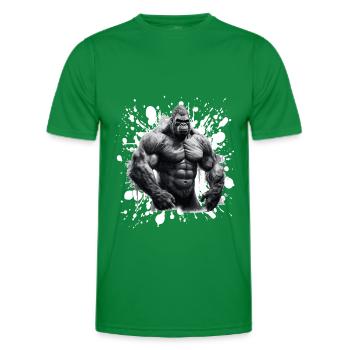 Gorilla Bodybuilding Beast - Männer Funktions-T-Shirt - Kelly Green - Vorne - AI Model Male 178 dark (178cm)