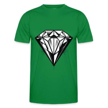 Symbole du diamant - T-shirt sport Homme - vert - Devant - AI Model Male 178 dark (178cm)