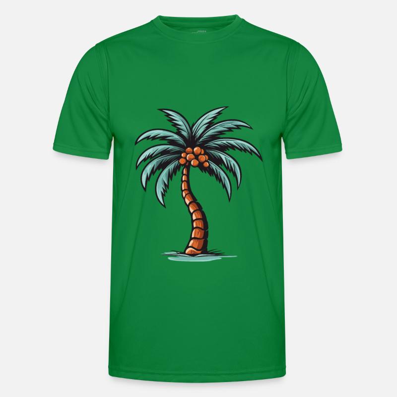 Palm Tree Icon - Men's Functional T-Shirt - kelly green