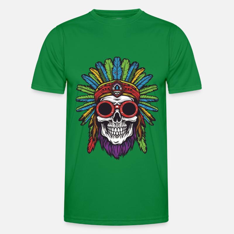 Apache Skull Indian Men's Functional T-Shirt
