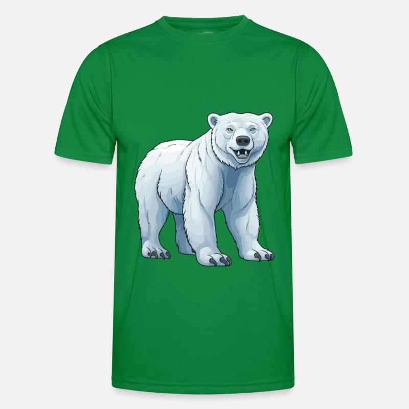 Eisbär Tier Polar bär Männer Funktions-T-Shirt