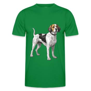 Beagle Hund Tier - Männer Funktions-T-Shirt - Kelly Green - Vorne - AI Model Male 178 dark (178cm)