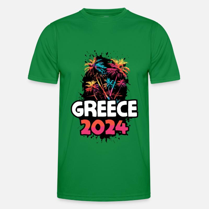 Greece Party Crew - Men's Functional T-Shirt - kelly green