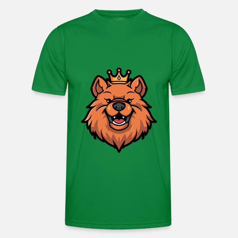 Chow Chow Dog Crown - Men's Functional T-Shirt - kelly green