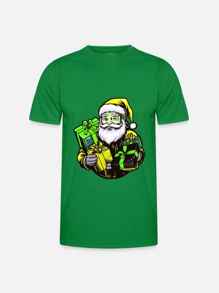 Weihnachtsmann Geschenke - Männer Funktions-T-Shirt - Kelly Green