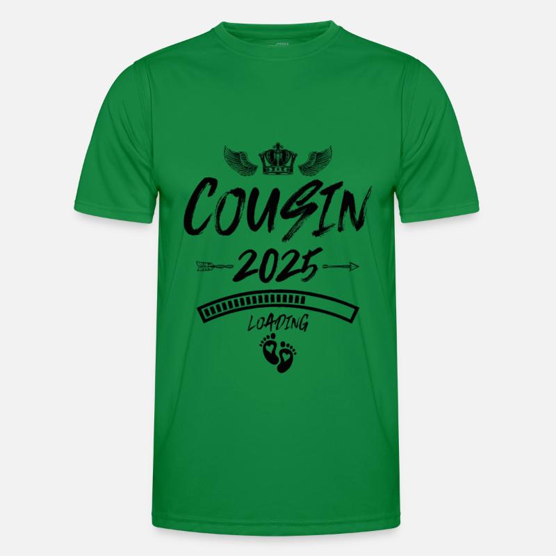 Cousin 2025 Loading Spruch - Männer Funktions-T-Shirt - Kelly Green