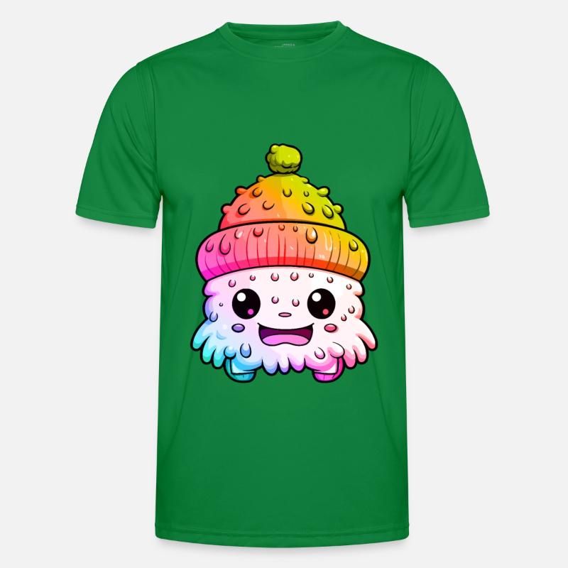 Winter Eskimo Comic Winterlich - Männer Funktions-T-Shirt - Kelly Green