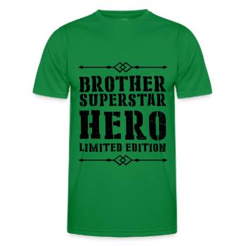 Bester Bruder Held Spruch - Männer Funktions-T-Shirt - Kelly Green - Vorne - AI Model Male 178 dark (178cm)