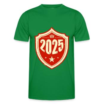 2025 jahr - Männer Funktions-T-Shirt - Kelly Green - Vorne - AI Model Male 178 dark (178cm)