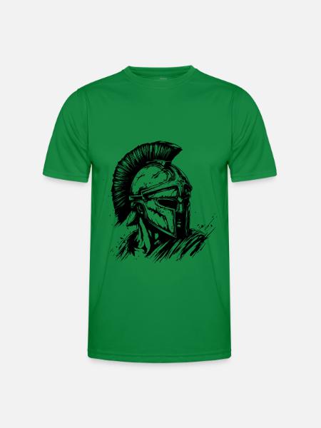 Spartan Helmet Icon - Men's Functional T-Shirt - kelly green