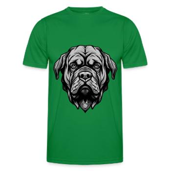 Tête de chien Mastiff - T-shirt sport Homme - vert - Devant - AI Model Male 178 dark (178cm)