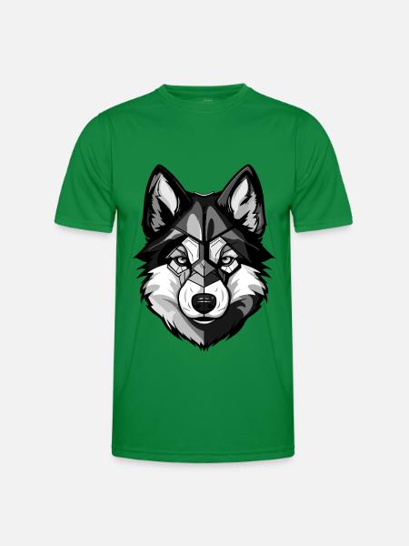 Akita Dog Head - Men's Functional T-Shirt - kelly green