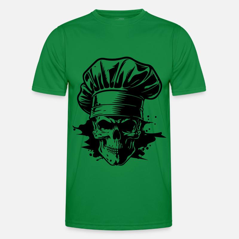 Chef Skeleton Chef - Men's Functional T-Shirt - kelly green