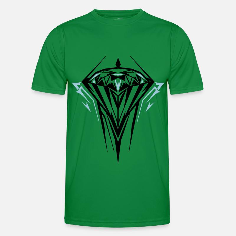 Diamant Juwel Edelstein - Männer Funktions-T-Shirt - Kelly Green