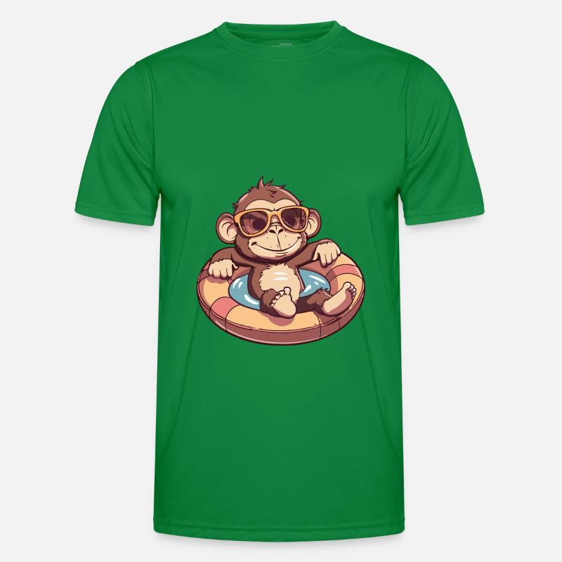 Monkey Comic Cool - Men's Functional T-Shirt - kelly green
