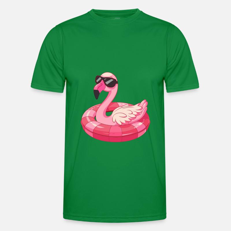 Flamingo Comic Cool - Men's Functional T-Shirt - kelly green