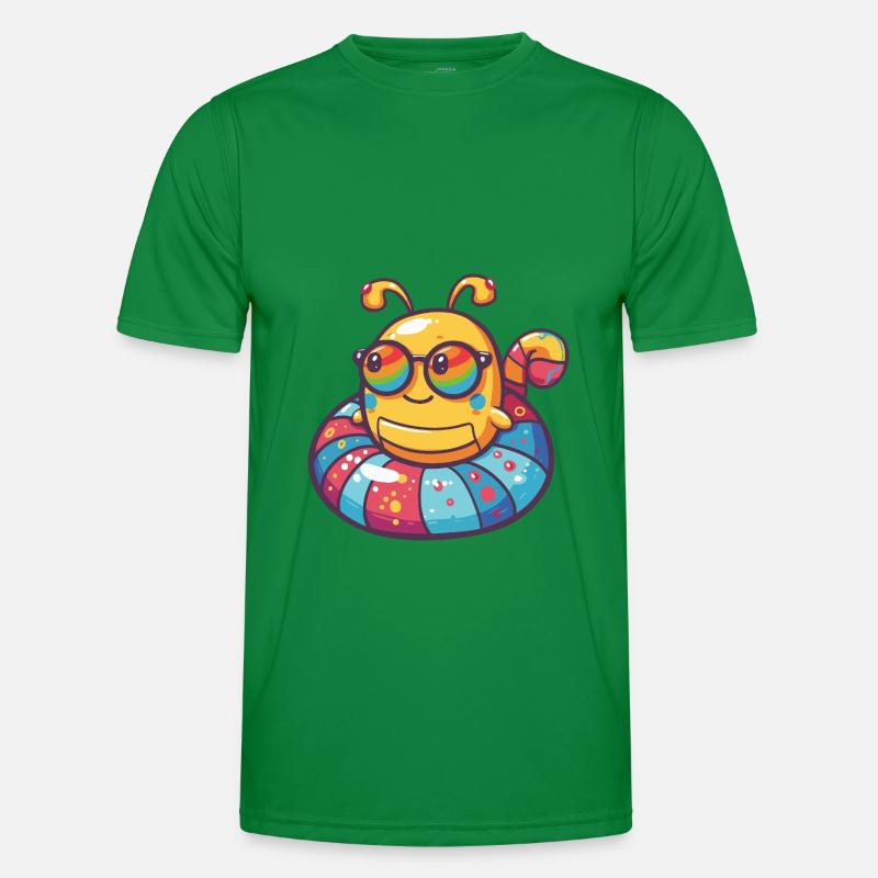 Wurm Comic Cool Männer Funktions-T-Shirt