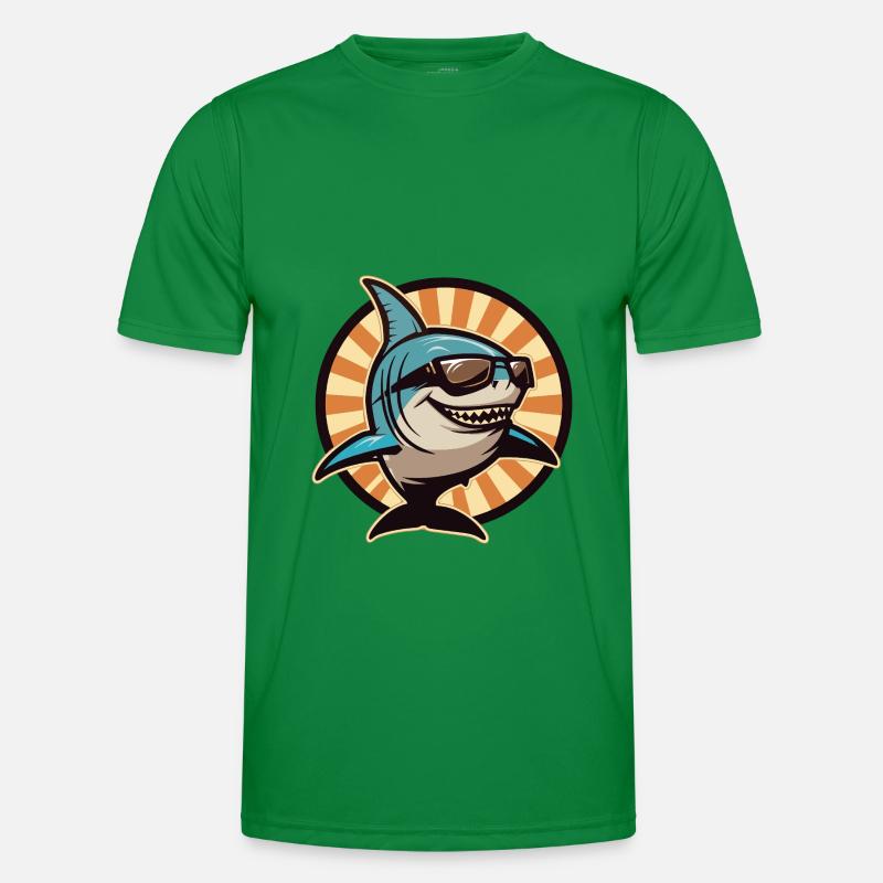 Shark Comic Cool Summer - Men's Functional T-Shirt - kelly green