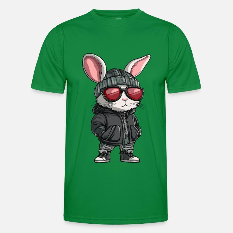 Bunny Cool Comic - Men's Functional T-Shirt - kelly green