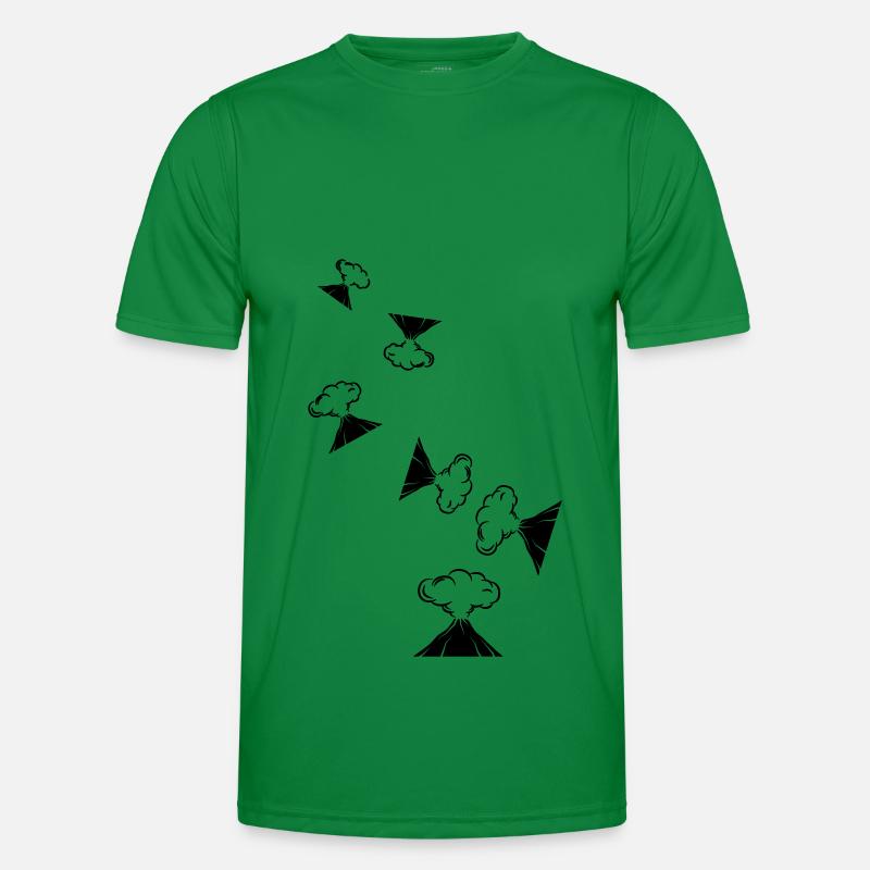 Vulkan icon symbol Männer Funktions-T-Shirt