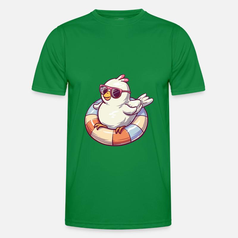 Taube Vogel Comic Cool - Männer Funktions-T-Shirt - Kelly Green