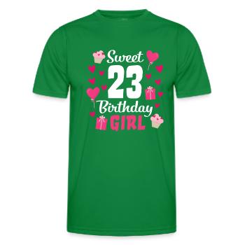 Sweet 23 birthday girl Geburtstagsgeschenk - Männer Funktions-T-Shirt - Kelly Green - Vorne - AI Model Male 178 dark (178cm)