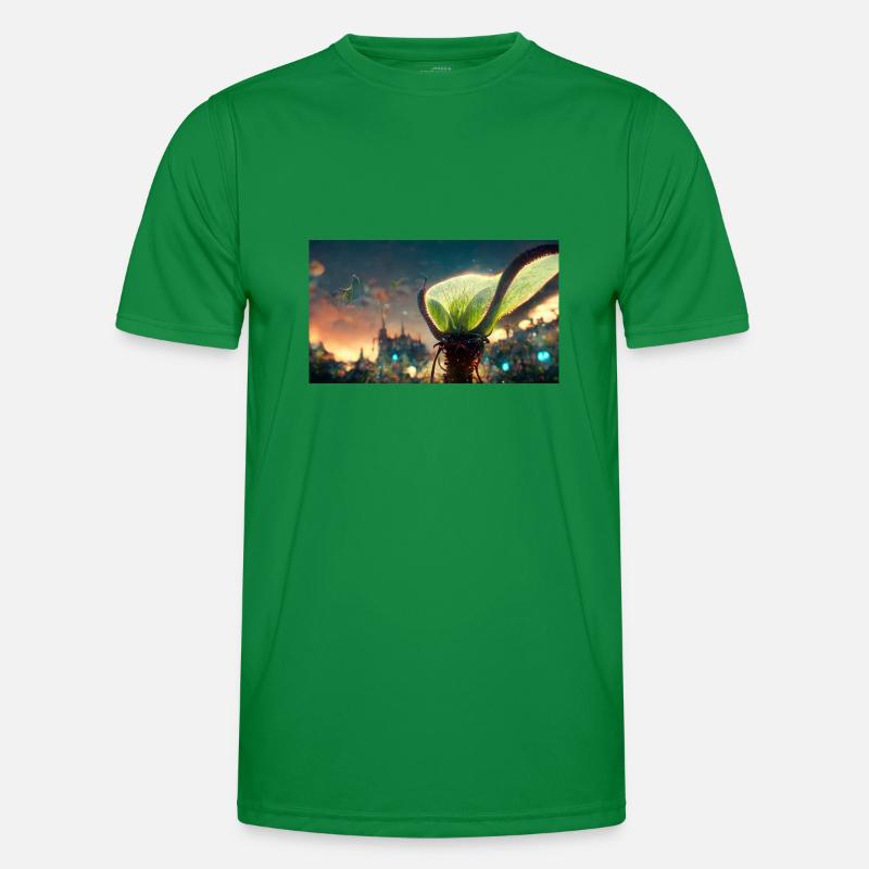Futuristic Venus flytrap - Men's Functional T-Shirt - kelly green