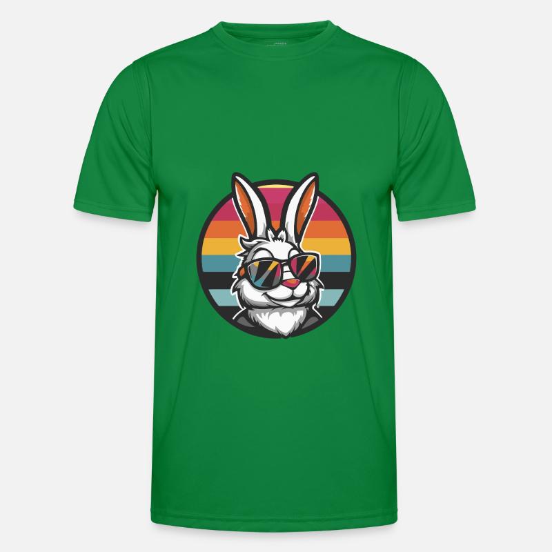 Bunny Comic Cool Summer - Men's Functional T-Shirt - kelly green